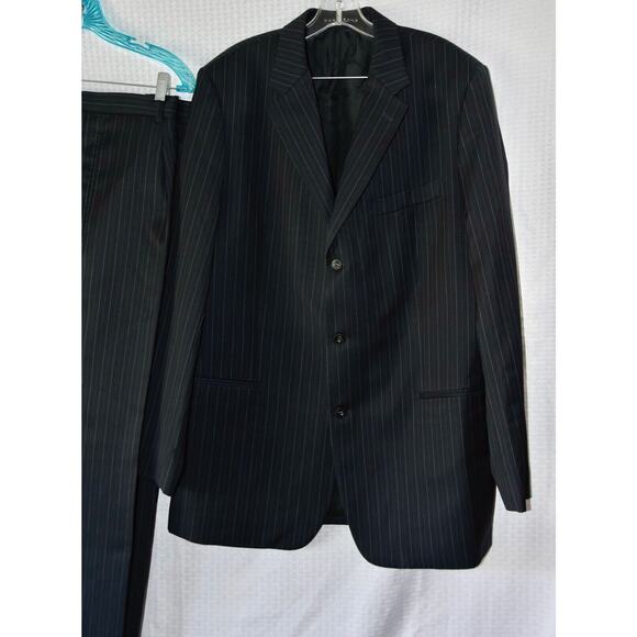 Boss by HUGO BOSS Einstein Sigma Pinstripe 100% Wool Jacket Pant Suit Size 46 - Picture 5 of 11